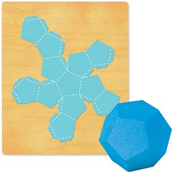 Dodecahedron 3D die-cut